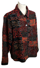 Coldwater Creek Size XL Long Sleeve Reversable Embroidered Lightweight Jacket