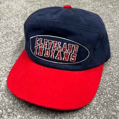 Cleveland Indians Hat Baseball Cap Snapback Starter Sample Blue MLB Vintage 90s