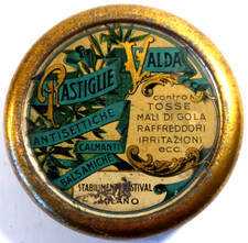 PASTIGLIE VALDA-RARA SCATOLA DI LATTA-VINTAGE-D'EPOCA-USATA