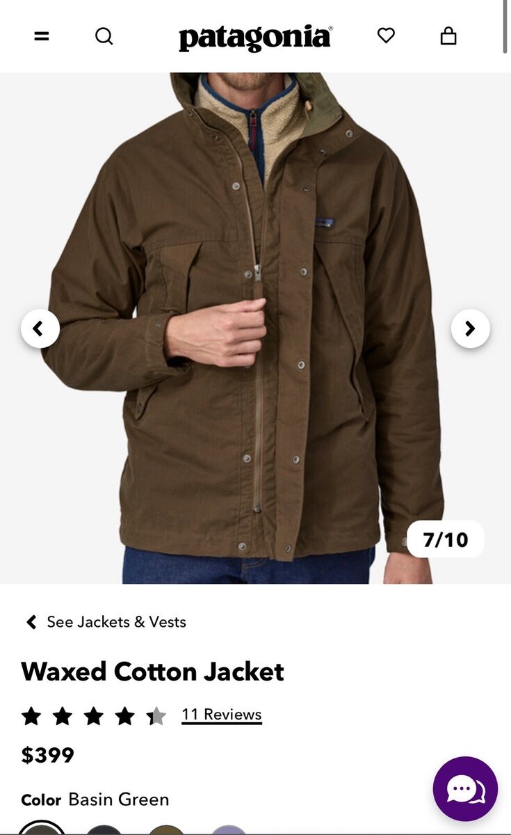 Patagonia Waxed Cotton Jacket XXL | eBay Patagonia Waxed Cotton Jacket XXL | eBay