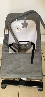 Baby Delight Alpine Deluxe Portable Bouncer Bouncer Seat Charcoal