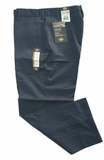 MENS DICKIES BIG & TALL WORK PANTS TROUSERS COMFY FIT WP 338 BLUE SIZE W46 - L36