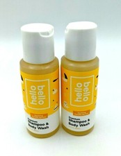Hello Bello Travel Size Soothing Vanilla Apricot Shampoo  Body Wash Lot of 2