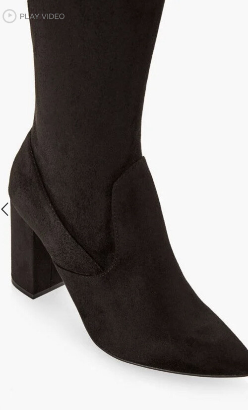 JustFab Womens Aubriana Over-The-Knee Heeled Boots Size