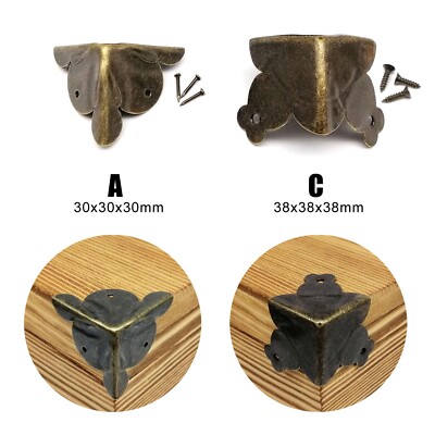 12-Piece Set Of Heavy-Duty Corner Protectors For Wooden Jewelry Chests, Wine Boxes, Suitcases