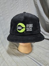 Vintage Cargill Hybrid Seeds Corduroy Hat Black Snapback Adjustable Cap
