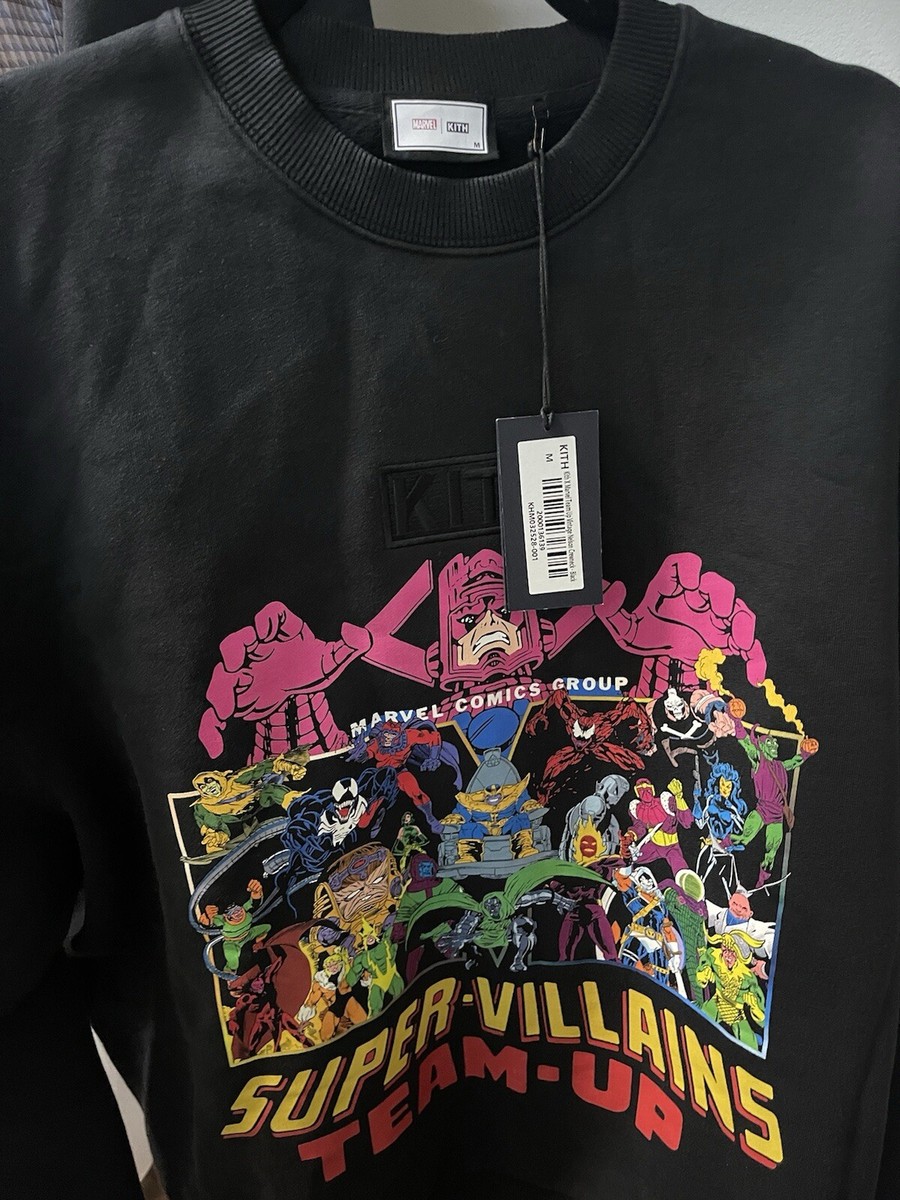 KITH MARVEL Team Up Vintage Hoodie パーカー Buy Kith Black x Marvel Team Up Vintage Nelson Hoodie in