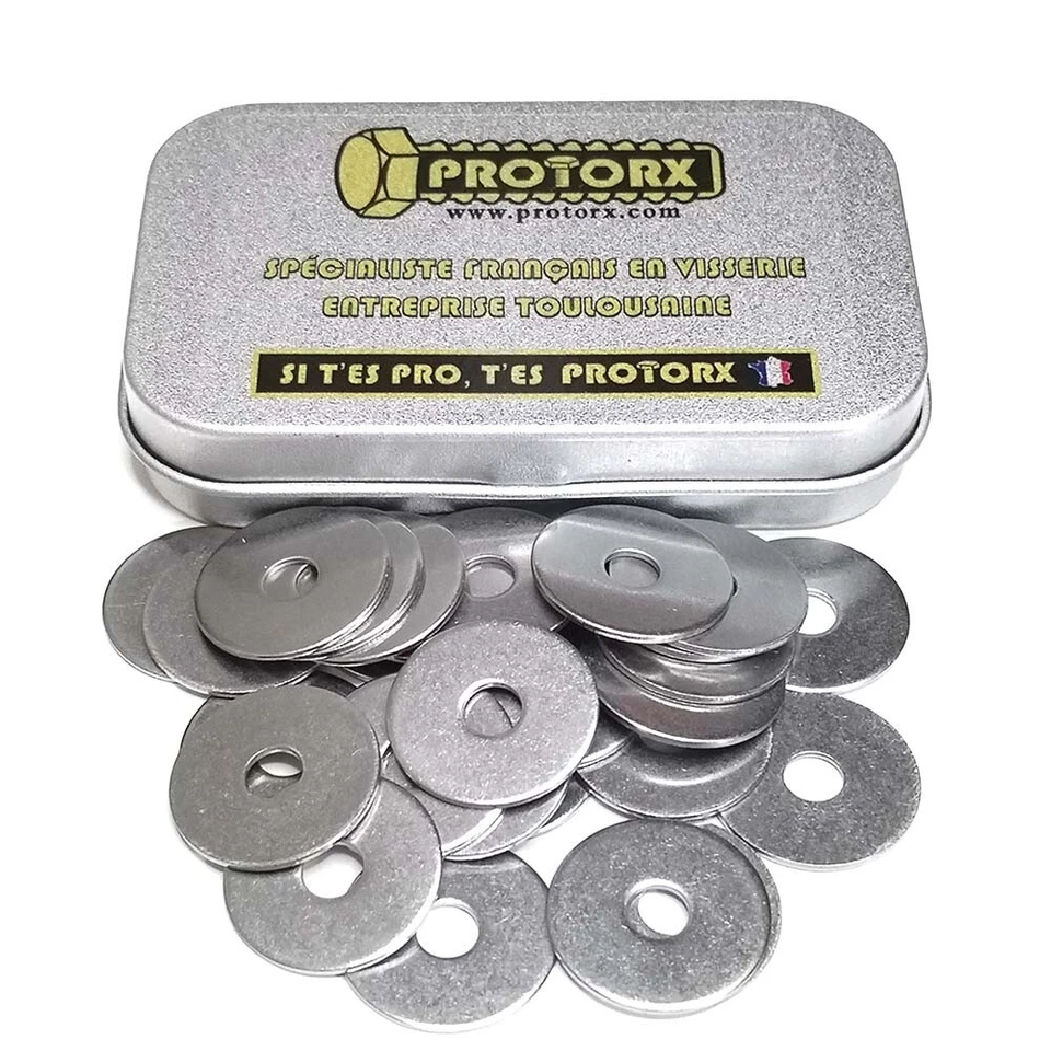 RONDELLE MÉTAL INOX PLATE EXTRA LARGE M5 | BOITE 30pcs - INOX A2 | PROTORX