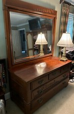 Antique Vintage Dresser With Mirror