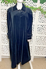 Vintage Portrait Women’s Black Velour Parka Coat Jacket Size 12