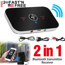 2 in1 Bluetooth 5.0 Transmitter & Receiver Wireless Home TV Stereo Audio Adapter