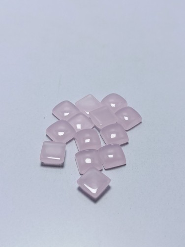 Natural Rose Quartz Smooth Beads Square 13 Pies 49.50 Carat Cabochon 9x9x6 mm - Picture 6 of 6