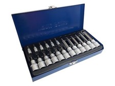 KIT SET INSERTI CHIAVI 19 PZ BUSSOLE CHIAVI TORX 1/4" 1/2" in valigia