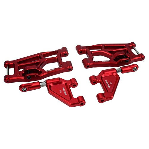 BeaxTurbo CNC Alu7075 Front Upper & Lower Arms Upgrade LOSI Super Rock Rey1/6 8S - Picture 14 of 18