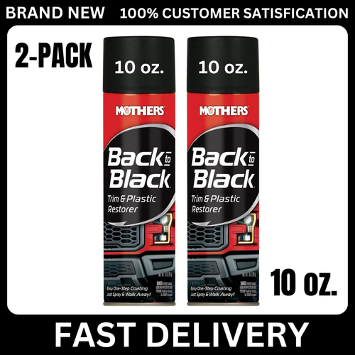 MOTHERS 10 oz. Back-to-Black Trim and Plastic Restorer Spray PACK OF 2 - 第 1/7 張圖片