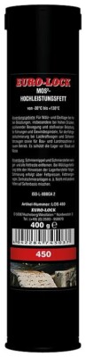 MoS²-Hochleistungsfett EURO-LOCK LOS 450, 400g Kartusche   Schmiermittel