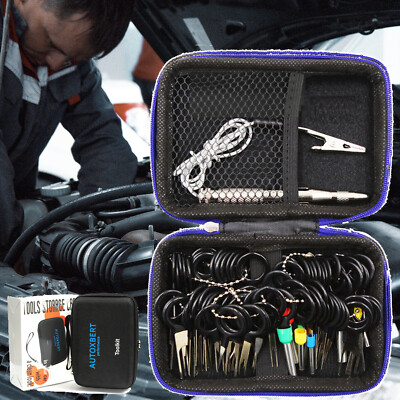 53pc Pin Extractor Tool Terminal Ejector Connector Removal Kit w/ Protective Bag