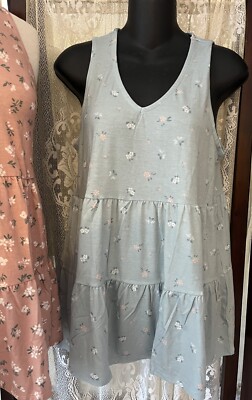 A Glow  Sleeveless  Blue  Floral  Spring Summer  Maternity Top  Soft! Sz S  NWT
