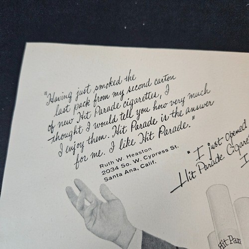 1957 Hit Parade Cigarettes Testimonials Vintage Print Ad American Tobacco Co - Bild 4 von 10