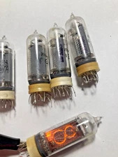 in-14 nixie tubes 6pcs kit ИН-14 tube clock TESTED Soviet nixie indicator tube