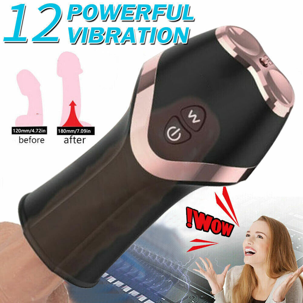 Male Masturbaters Automatic HandsFree Rotating Cup Vibrating Stroker Men Sex Toy