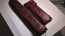 Genuine Tissot Band/Strap BROWN ALLIGATOR 1853, 120x75 length, 24/22mm curved en
