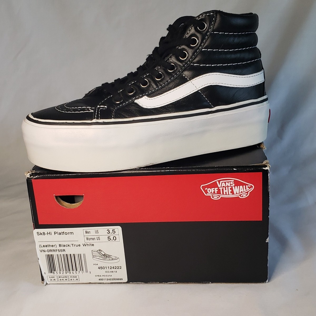 vans sk8 hi leather black