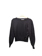 LOFT Sweater S 4-6  Wool Blend Women Knitwear Pullover Fall Winter Solid Black