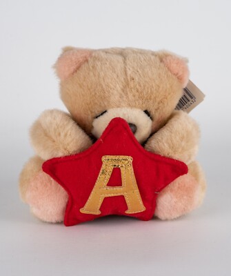 Forever Friends Andrew Brownsword Teddybär Bär mit rotem Stern und Buchstabe A