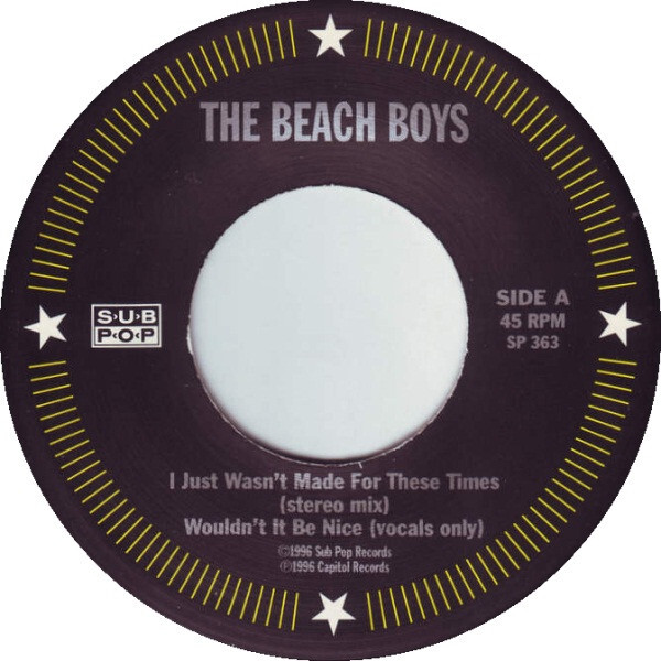 The Beach Boysレコード THE BEACH BOYS I Just Wasn't Made For These Times 7