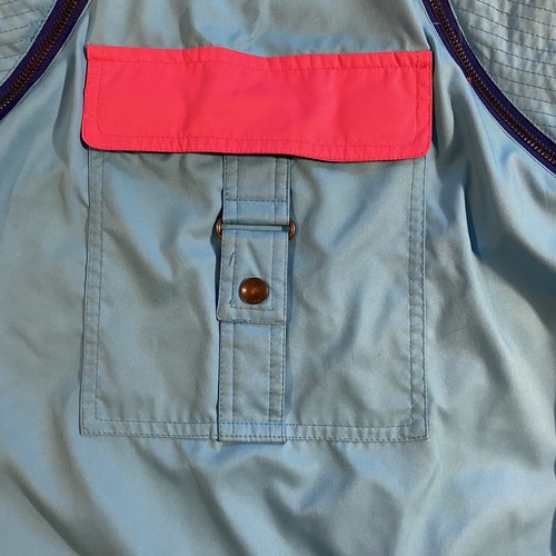 Vintage 1980s NILS Ski Jacket Women's Size 6 Bright Blue & Pink Snowboard Jacket - Picture 6 of 13