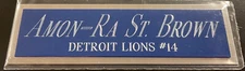 AMON-RA ST. BROWN LIONS NAMEPLATE FOR AUTOGRAPHED Signed Football HELMET JERSEY