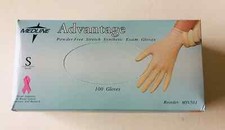 ONE BOX/100 GLOVES Advantage Powder-Free Stretch Synthetic Gloves Small