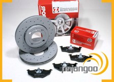 Für Seat Arosa - Zimmermann Sport Bremsscheiben gelocht Beläge für vorne