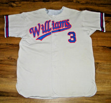 VINTAGE 1960'S-70'S WILLIAMS COLLEGE GAME USED BASEBALL JERSEY,HEAVY KNIT DURENE