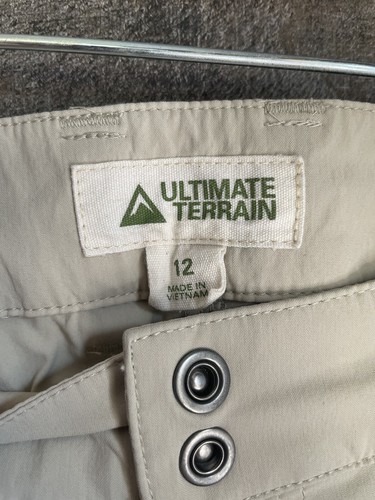 Ultimate Terrain Mujer Talla 12 Tostado Caqui Estilo Carga Verano Senderismo Pantalones Cremallera - Imagen 4 de 7