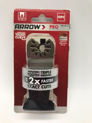 Arrow Pro Series 10PC. Tough Curve Japnes Tth Trple Ground 2X Faster Exact Cuts.