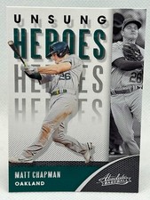 Matt Chapman 2021 Panini Absolute #UH-9 Unsung Heroes Insert Oakland Athletics
