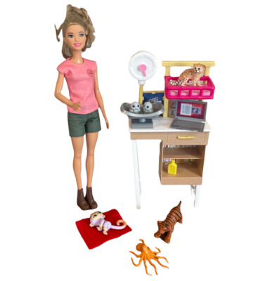 2016 Mattel Barbie Zoo Doctor Counter Animal Scale Incomplete Plus Extras 