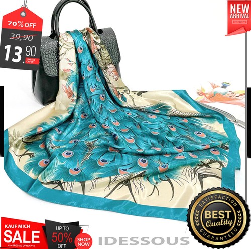 Seidentuch Damen 90x90cm - Multifunktionales Kopftuch Aus Polyester Mit Geschenkbox