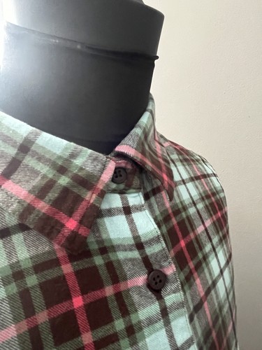 Cabala's ~ mehrfarbig karierte Langarmbluse mit Knöpfen - WEICH!! ~GROß - Bild 12 von 15