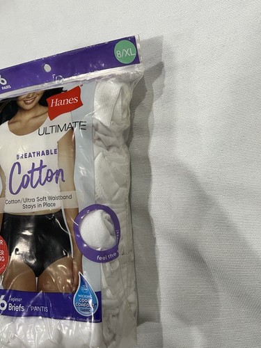 NEW Hanes Ultimate Women's Breathable Briefs Underwear 6-Pack HANES PANTY SIZE 8 - Picture 2 of 7