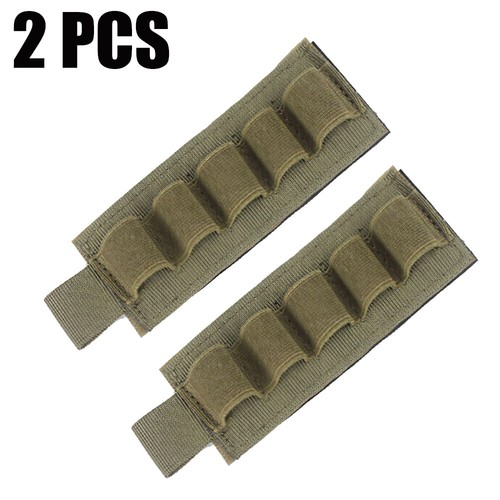 Tactical 5 Rounds Card Strip Ammo Cartridge Pouch 12 Gauge Shotgun Shell Holder - Picture 25 of 29