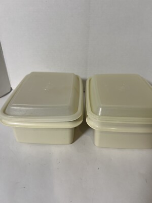 Vintage Tupperware Freeze-N-Serve Ice Cream Keeper 1254-9 & Lid 1255-7