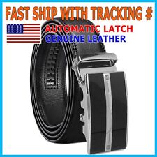 Microfiber Leather Mens Ratchet Belt Belts For Men Adjustable Automatic Buckle
