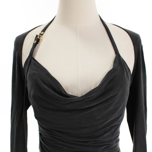 Jacquemus Neu mit Etikett Le Haut Peplo Neckholder Kombi Langarm Top Größe Medium in Schwarz - Bild 2 von 12