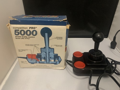 🕹️ Competition Pro 5000 Blattfeder / OVP , AMIGA, Commodore, Atari tested 🕹️ - Afbeelding 2 van 9