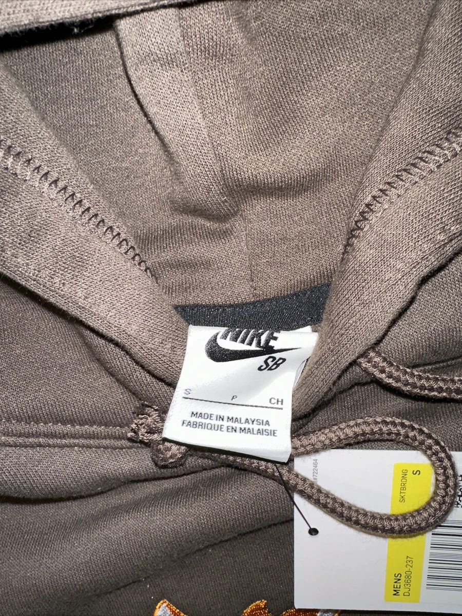 Nike SB x Oski Shark Hooded Sweatshirt Brown Men's Size Small