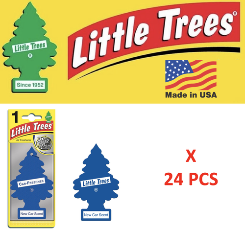 New Car Scent - Little Tree Air Freshener 10189  MADE IN USA Pack of 24 - Afbeelding 1 van 12