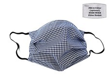 Handmade double layered Cloth Face Mask with filter pocket and nose wire/ USA